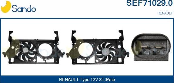 Sando SEF71029.0 - Elettromotore, Ventola radiatore www.autoricambi360.it