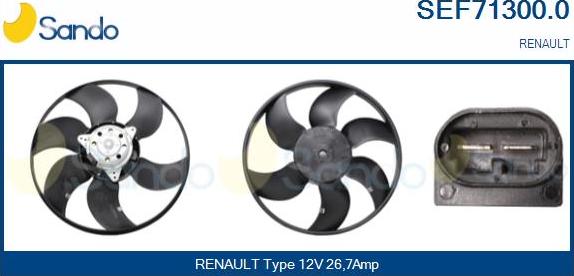 Sando SEF71300.0 - Ventola, Raffreddamento motore www.autoricambi360.it