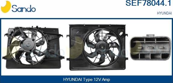 Sando SEF78044.1 - Elettromotore, Ventola radiatore www.autoricambi360.it