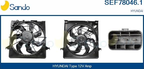 Sando SEF78046.1 - Elettromotore, Ventola radiatore www.autoricambi360.it