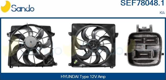 Sando SEF78048.1 - Elettromotore, Ventola radiatore www.autoricambi360.it
