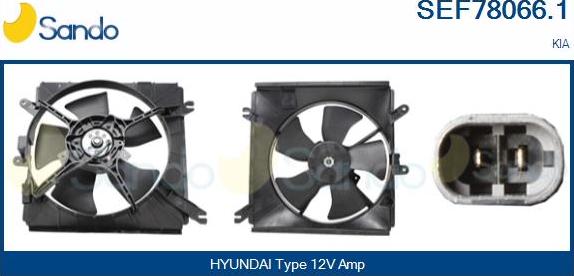 Sando SEF78066.1 - Elettromotore, Ventola radiatore www.autoricambi360.it
