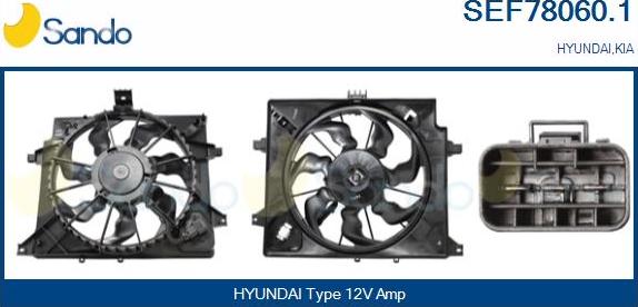 Sando SEF78060.1 - Elettromotore, Ventola radiatore www.autoricambi360.it