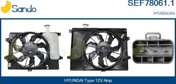 Sando SEF78061.1 - Elettromotore, Ventola radiatore www.autoricambi360.it