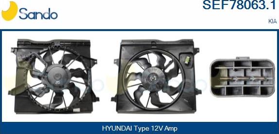 Sando SEF78063.1 - Elettromotore, Ventola radiatore www.autoricambi360.it