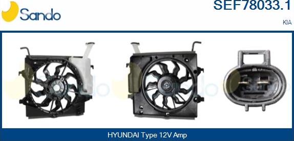 Sando SEF78033.1 - Elettromotore, Ventola radiatore www.autoricambi360.it