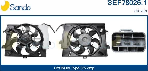 Sando SEF78026.1 - Elettromotore, Ventola radiatore www.autoricambi360.it