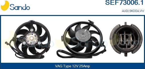 Sando SEF73006.1 - Elettromotore, Ventola radiatore www.autoricambi360.it