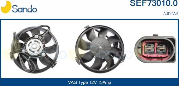 Sando SEF73010.0 - Elettromotore, Ventola radiatore www.autoricambi360.it