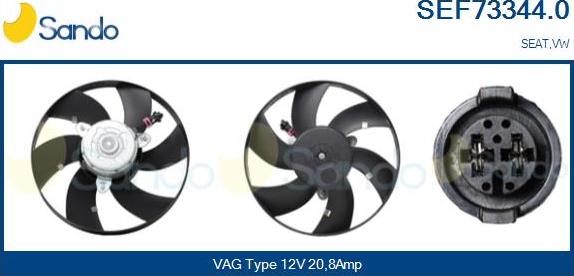 Sando SEF73344.0 - Ventola, Raffreddamento motore www.autoricambi360.it