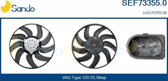 Sando SEF73355.0 - Ventola, Raffreddamento motore www.autoricambi360.it