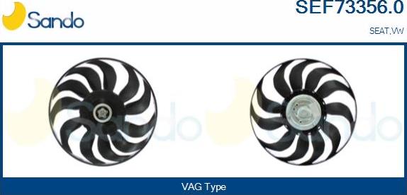 Sando SEF73356.0 - Ventola, Raffreddamento motore www.autoricambi360.it