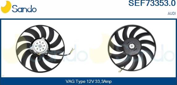 Sando SEF73353.0 - Ventola, Raffreddamento motore www.autoricambi360.it