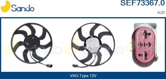 Sando SEF73367.0 - Ventola, Raffreddamento motore www.autoricambi360.it