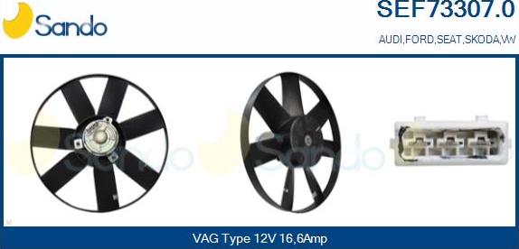 Sando SEF73307.0 - Ventola, Raffreddamento motore www.autoricambi360.it