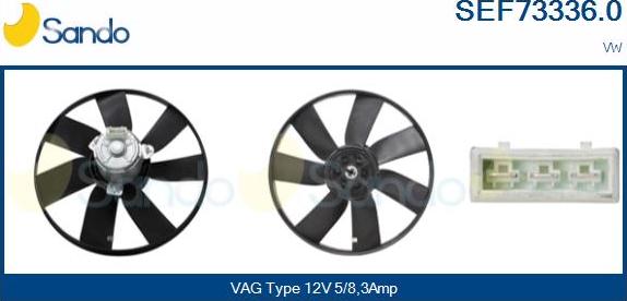Sando SEF73336.0 - Ventola, Raffreddamento motore www.autoricambi360.it