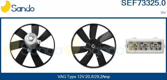 Sando SEF73325.0 - Ventola, Raffreddamento motore www.autoricambi360.it