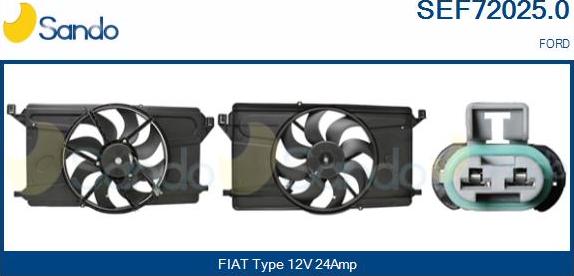 Sando SEF72025.0 - Elettromotore, Ventola radiatore www.autoricambi360.it