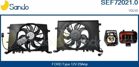 Sando SEF72021.0 - Elettromotore, Ventola radiatore www.autoricambi360.it