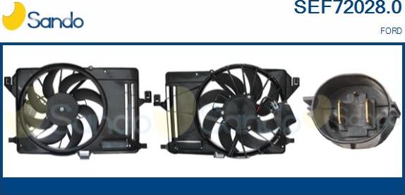 Sando SEF72028.0 - Elettromotore, Ventola radiatore www.autoricambi360.it