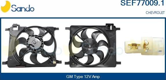 Sando SEF77009.1 - Elettromotore, Ventola radiatore www.autoricambi360.it