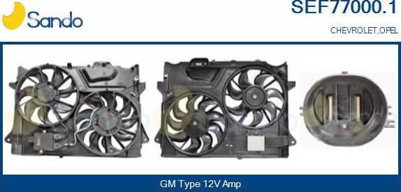 Sando SEF77000.1 - Elettromotore, Ventola radiatore www.autoricambi360.it