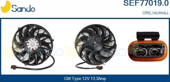 Sando SEF77019.0 - Elettromotore, Ventola radiatore www.autoricambi360.it