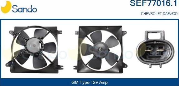 Sando SEF77016.1 - Elettromotore, Ventola radiatore www.autoricambi360.it
