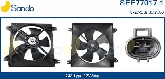 Sando SEF77017.1 - Elettromotore, Ventola radiatore www.autoricambi360.it