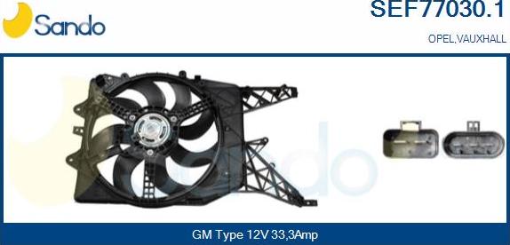 Sando SEF77030.1 - Elettromotore, Ventola radiatore www.autoricambi360.it