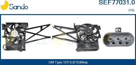 Sando SEF77031.0 - Elettromotore, Ventola radiatore www.autoricambi360.it