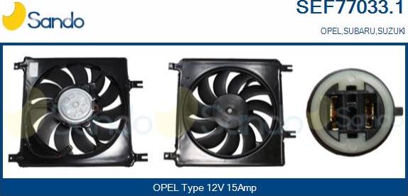 Sando SEF77033.1 - Elettromotore, Ventola radiatore www.autoricambi360.it