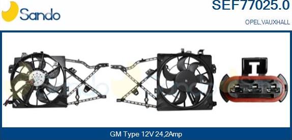 Sando SEF77025.0 - Elettromotore, Ventola radiatore www.autoricambi360.it