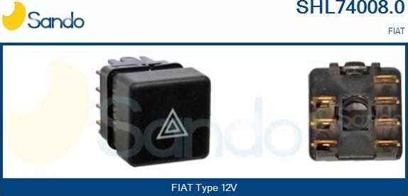 Sando SHL74008.0 - Interruttore, Lampeggiatore d'emergenza www.autoricambi360.it
