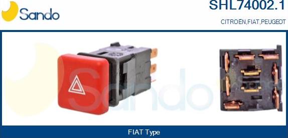 Sando SHL74002.1 - Interruttore, Lampeggiatore d'emergenza www.autoricambi360.it