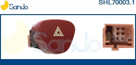 Sando SHL70003.1 - Interruttore, Lampeggiatore d'emergenza www.autoricambi360.it