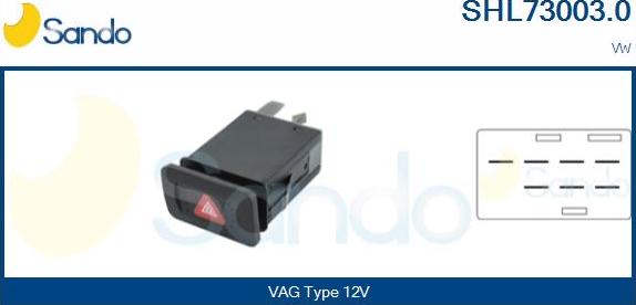 Sando SHL73003.0 - Interruttore, Lampeggiatore d'emergenza www.autoricambi360.it