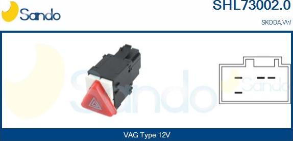 Sando SHL73002.0 - Interruttore, Lampeggiatore d'emergenza www.autoricambi360.it