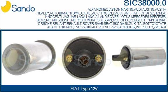 Sando SIC38000.0 - Bobina d'accensione www.autoricambi360.it