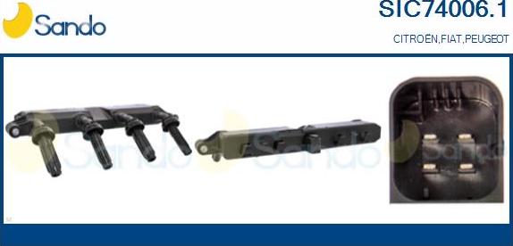 Sando SIC74006.1 - Bobina d'accensione www.autoricambi360.it