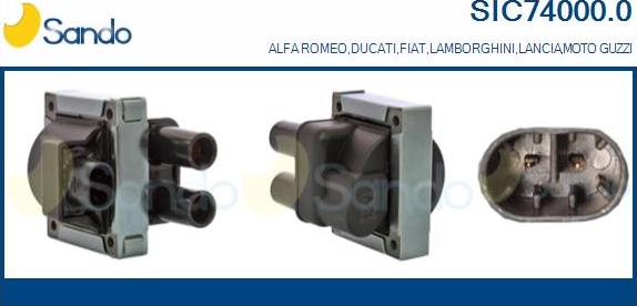 Sando SIC74000.0 - Bobina d'accensione www.autoricambi360.it