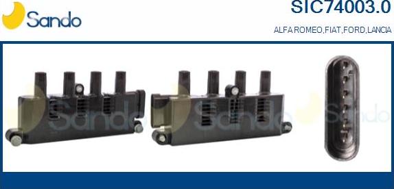 Sando SIC74003.0 - Bobina d'accensione www.autoricambi360.it