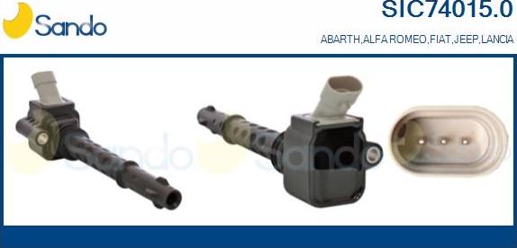 Sando SIC74015.0 - Bobina d'accensione www.autoricambi360.it
