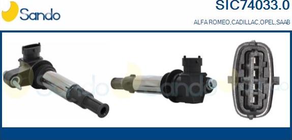 Sando SIC74033.0 - Bobina d'accensione www.autoricambi360.it