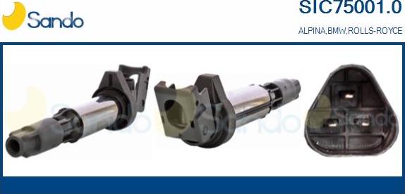 Sando SIC75001.0 - Bobina d'accensione www.autoricambi360.it