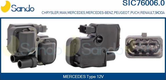 Sando SIC76006.0 - Bobina d'accensione www.autoricambi360.it