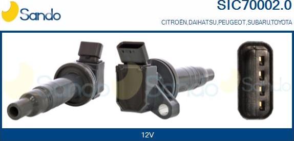Sando SIC70002.0 - Bobina d'accensione www.autoricambi360.it
