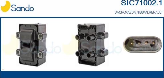 Sando SIC71002.1 - Bobina d'accensione www.autoricambi360.it