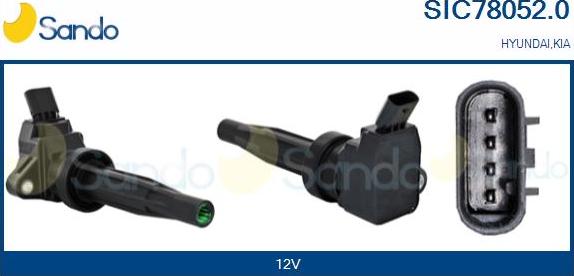 Sando SIC78052.0 - Bobina d'accensione www.autoricambi360.it