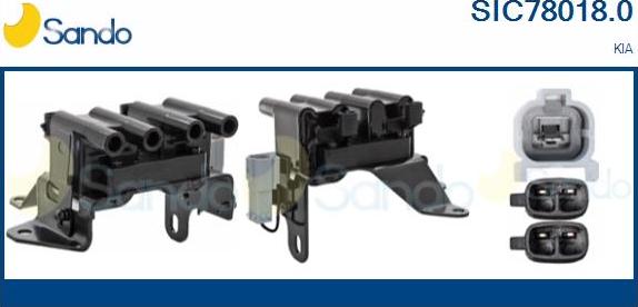 Sando SIC78018.0 - Bobina d'accensione www.autoricambi360.it